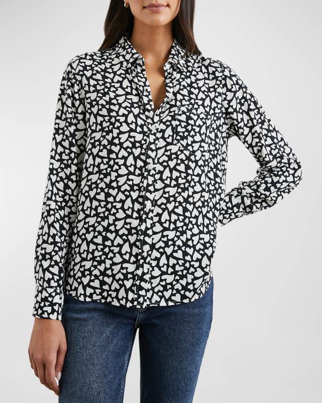 Kathryn Heart Button-Front Shirt